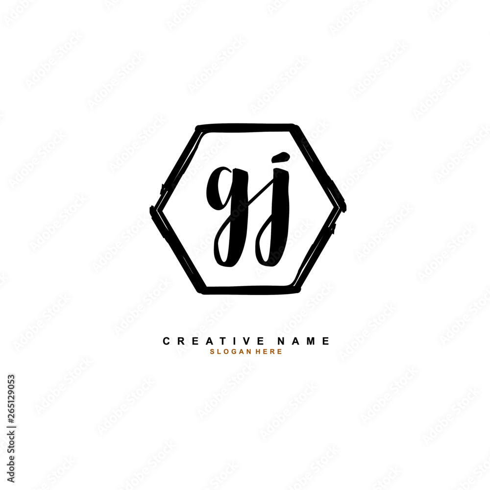 G J GJ Initial logo template vector. Letter logo concept G J GJ Initial logo template vector. Letter logo concept