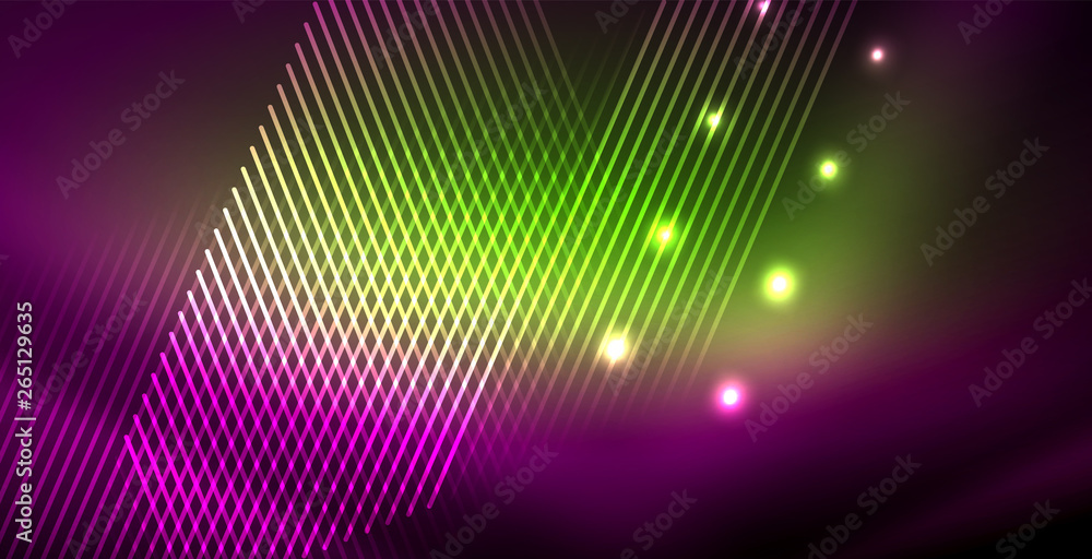 Neon glowing lines, magic energy space light concept, abstract background wallpaper design Neon glowing lines, magic energy space light concept, abstract background wallpaper design