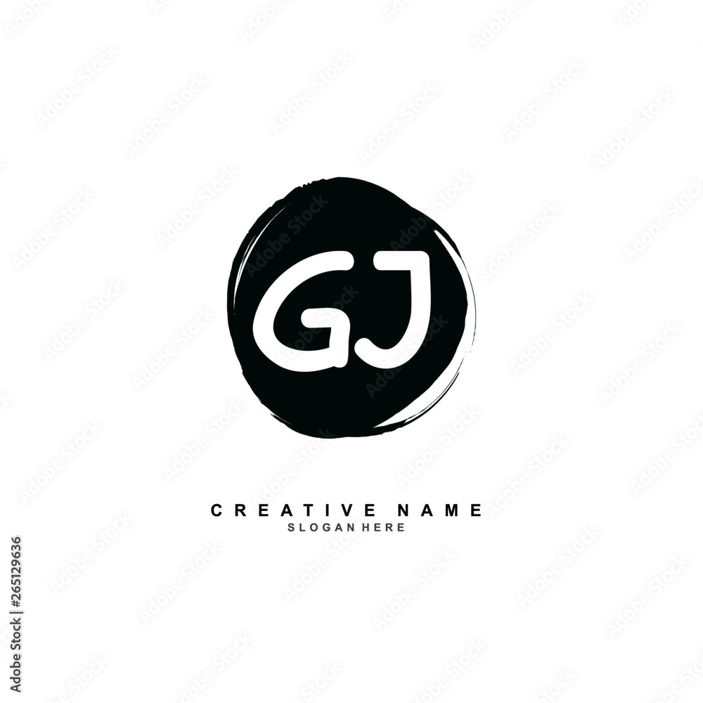 G J GJ Initial logo template vector. Letter logo concept G J GJ Initial logo template vector. Letter logo concept
