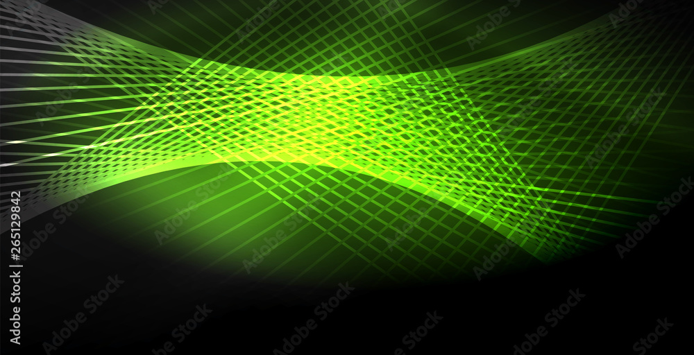 Fototapeta premium Neon color abstract lines