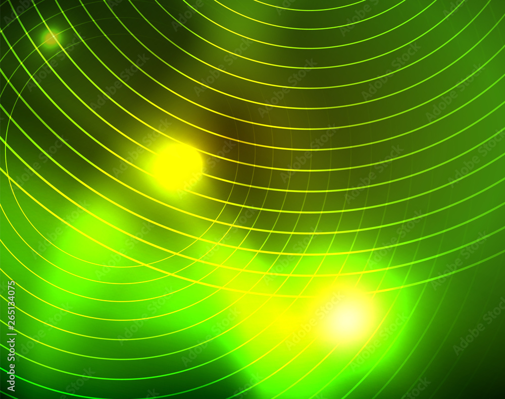 Obraz premium Shiny circles glowing abstract background