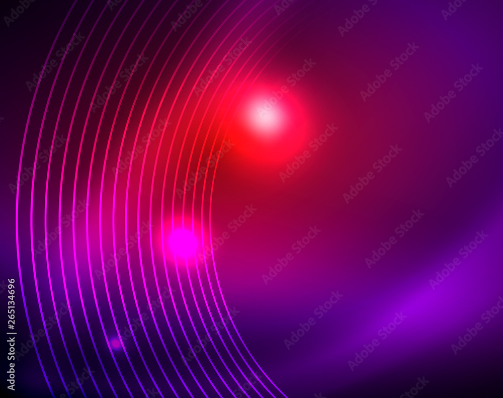Neon circles abstract background Neon circles abstract background