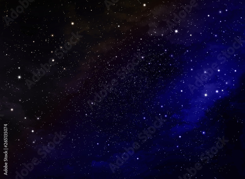Deep space. Night sky  abstract blue background