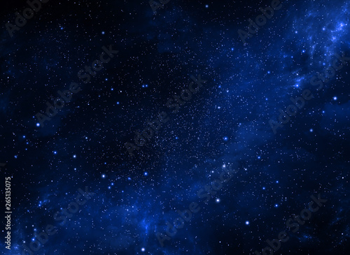 Deep space. Night sky, abstract blue background © nj_musik