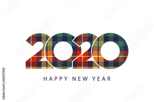 Color check plaid fabric texture 2020 happy new year