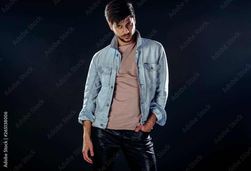 Studio portrait of a handsome man