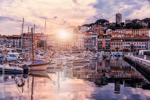 Cannes viewed from the old harbor