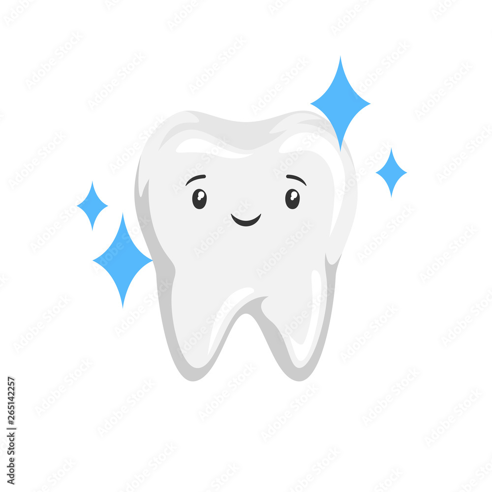 Illustration of smiling clean healthy tooth. Illustration of smiling clean healthy tooth.
