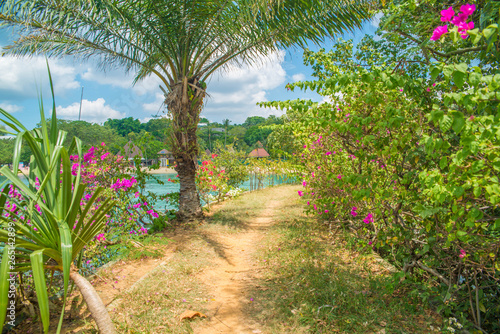 Canvas Print Palawan beach in Sentosa Island, Singapore.
