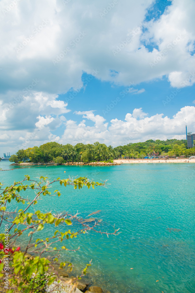 Obraz premium Palawan beach in Sentosa Island, Singapore.