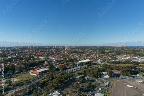 Fototapeta Naklejka Na Ścianę i Meble -  Aerial view of Sydney neighbourhoods, suburbs of Rosebery and Eastlakes