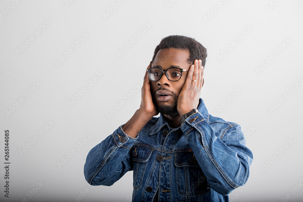 Portrait of African American male in studio Portrait of African American male in studio