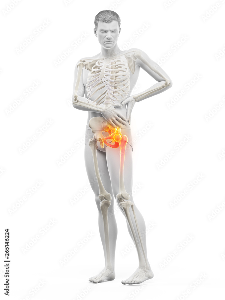 3d rendered medically accurate illustration of a man having a painful shoulder joint