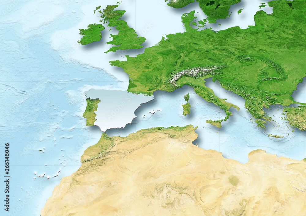 Obraz map of Spain.