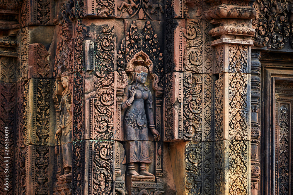 Obraz premium Banteay Srei ruins in Cambodia.