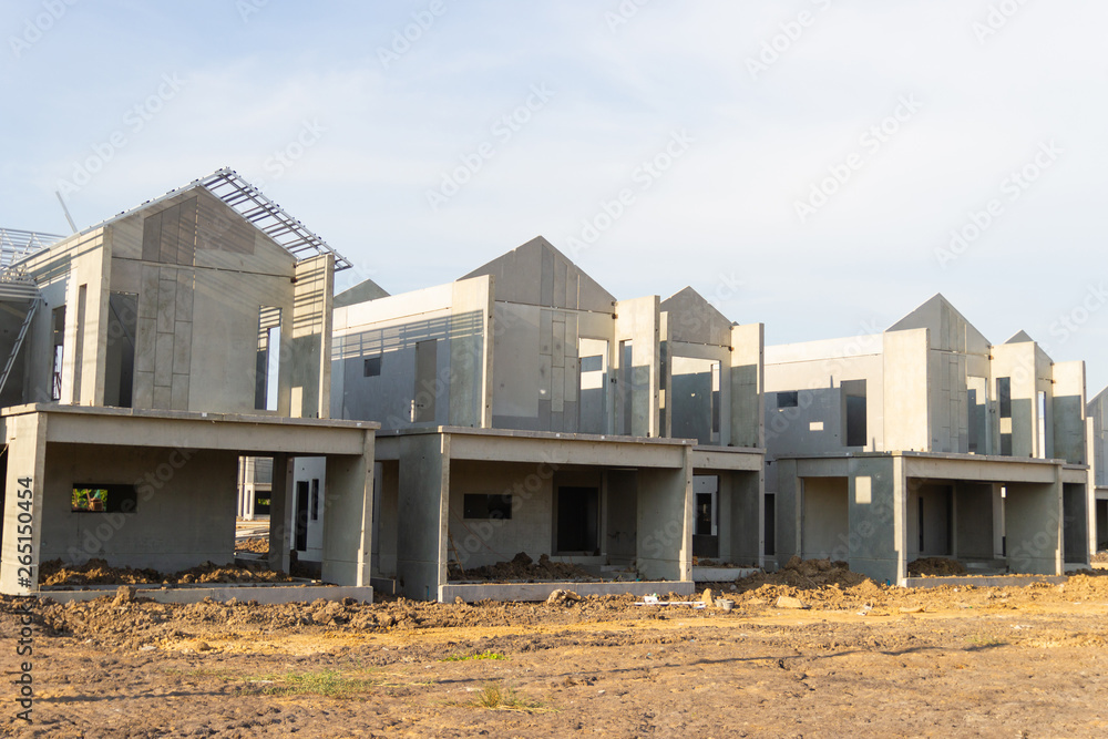 Building and Construction site of new home For housing at Thailand Building and Construction site of new home For housing at Thailand