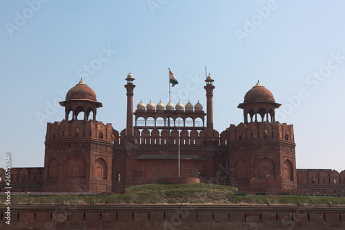 Red Fort with no people in New Delhi India