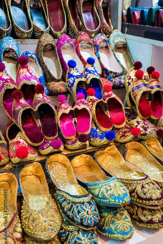 Traditional Turkish Babouche Slippers for sale at Grand Bazaar in Istanbul, Turkey