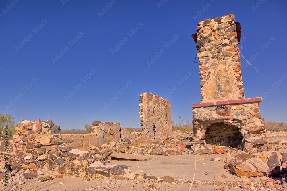 Crumbling Past of Tonopah AZ. The ghostly remains of an old homestead in Tonopah AZ.