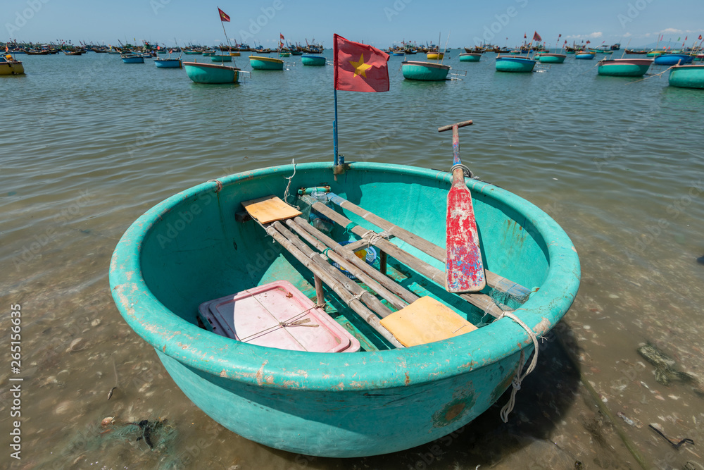 fishing bowl boat in Vietnam Stock Photo