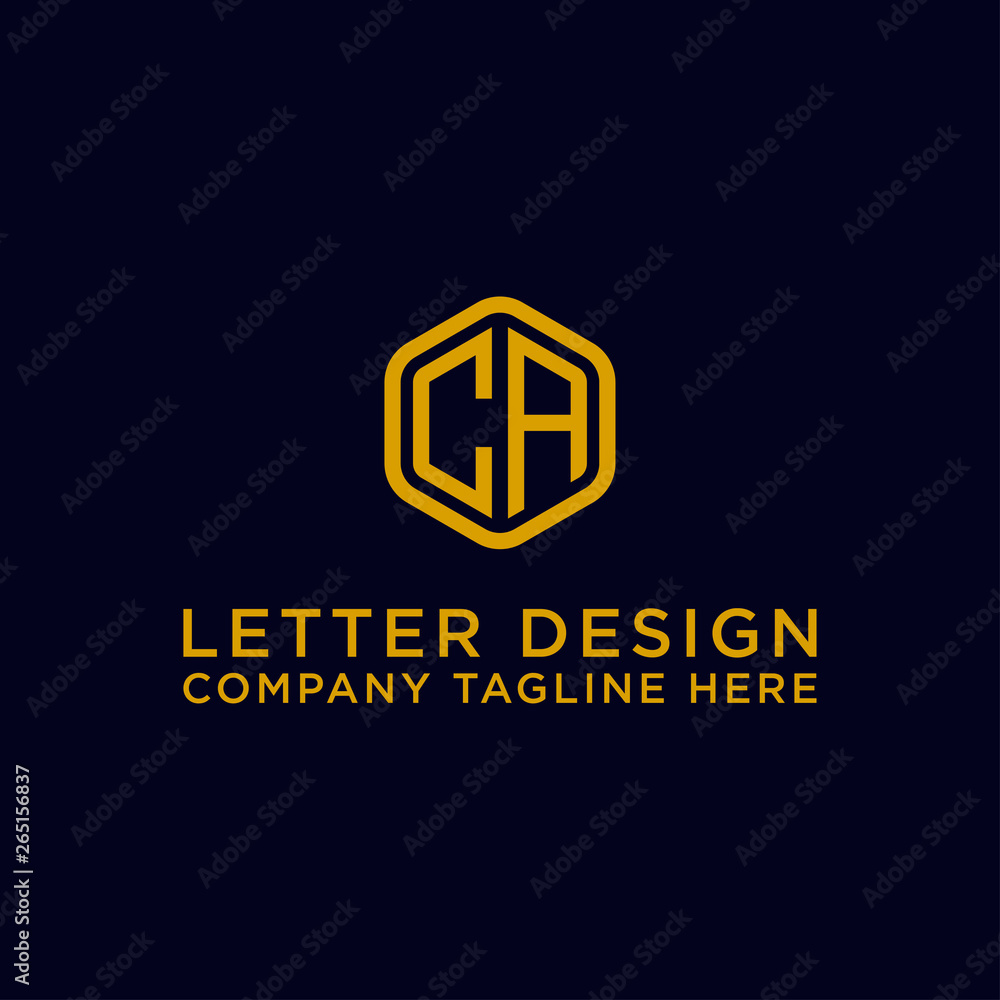 CA letters Initial / logo design Monogram Inspiration icon. - vector CA letters Initial / logo design Monogram Inspiration icon. - vector
