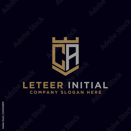 CA letters Initial / logo design Monogram Inspiration icon. - vector
