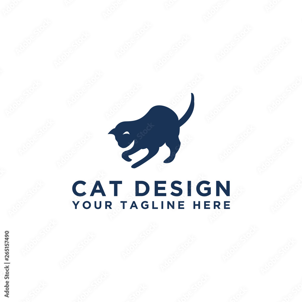 Logo design icon cat logo template vector. - Vector Logo design icon cat logo template vector. - Vector