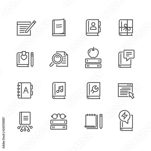 Book icon set