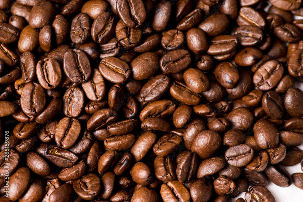 Big fullframe pile of Roasted coffee beans Big fullframe pile of Roasted coffee beans