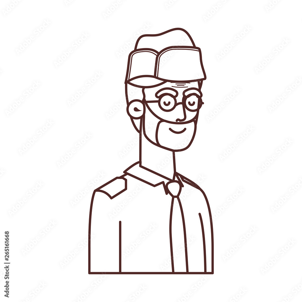 veteran war old man avatar character