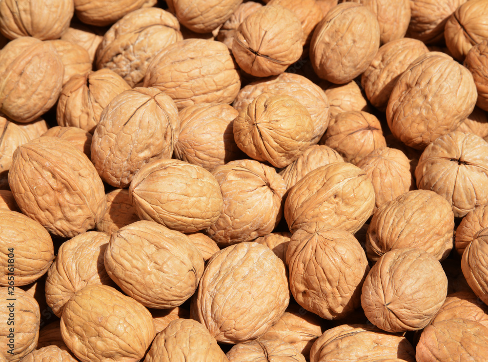 walnuts on background walnuts on background