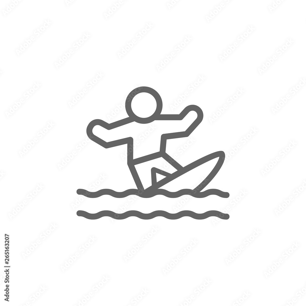 Surfing, USA icon. Element of United States icon. Thin line icon for website design and development, app development. Premium icon Surfing, USA icon. Element of United States icon. Thin line icon for website design and development, app development. Premium icon