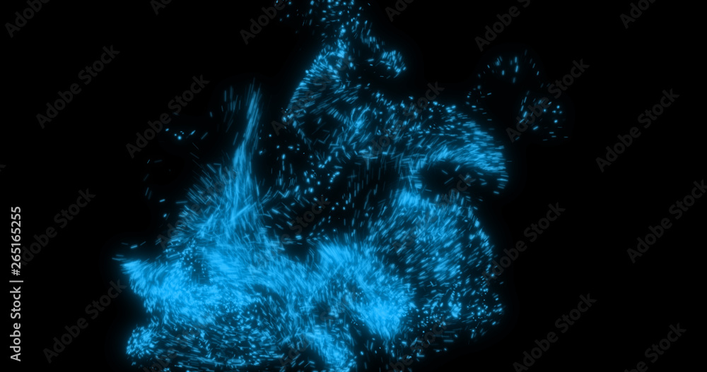 Abstract dynamic particles  texure