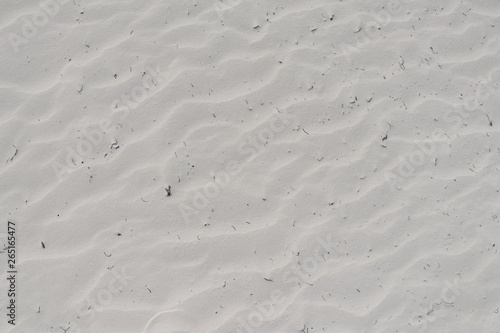 Top view of white sand on paradise beach