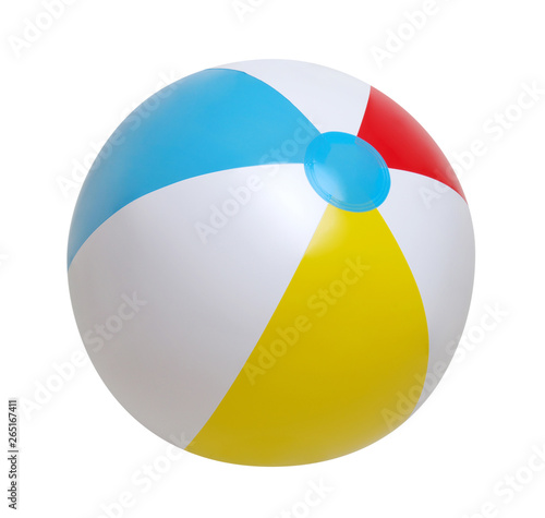 Beach ball on white