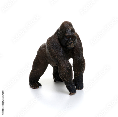 Toy gorilla isolated on white