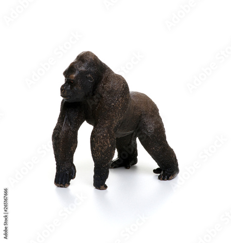 Toy gorilla  isolated on white