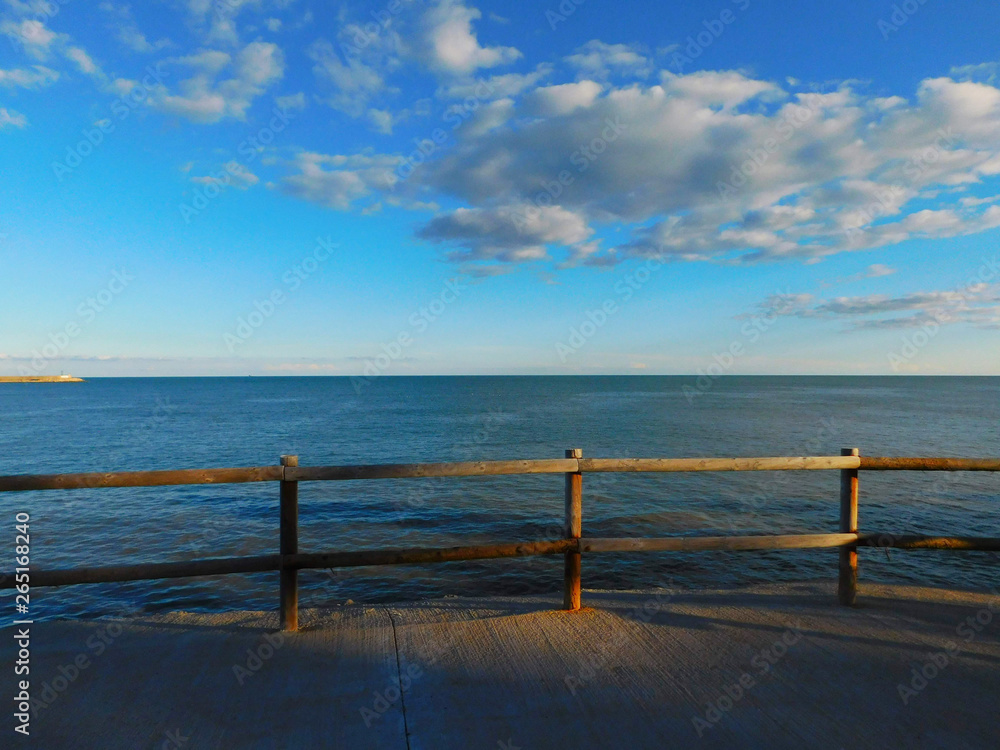 View of the sea from the promenade