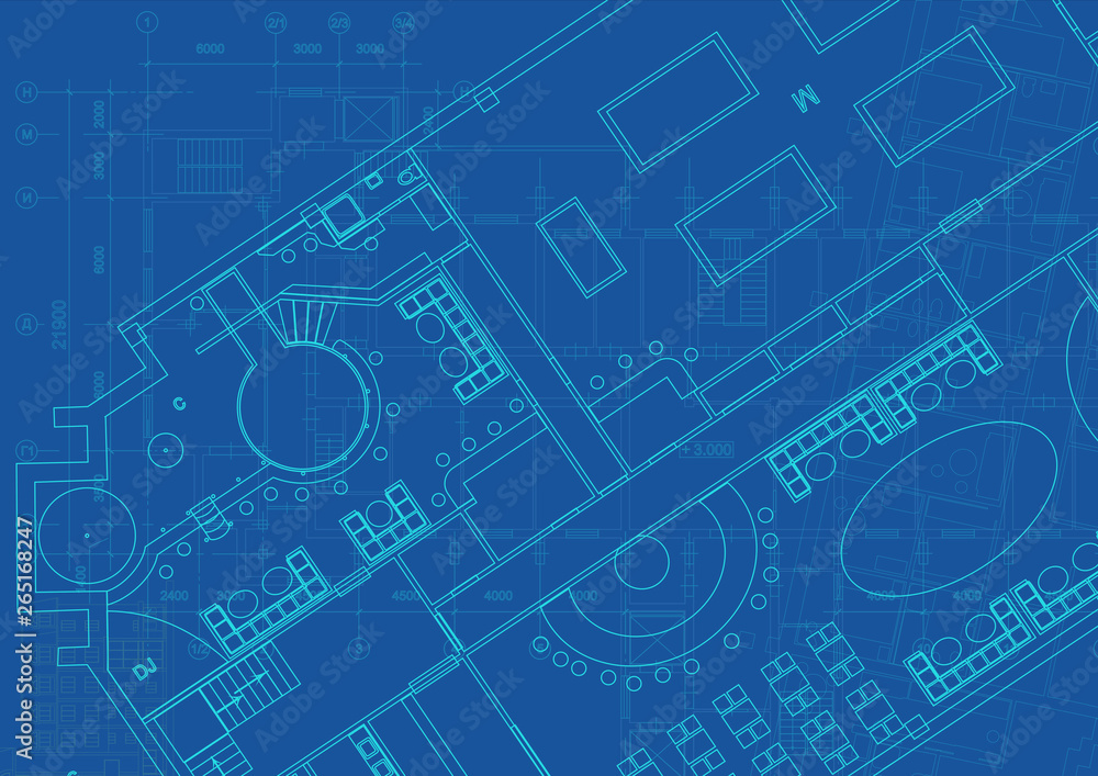 Architectural background with technical drawings. Blueprints plan texture. Drawing part of architectural project. Architectural background with technical drawings. Blueprints plan texture. Drawing part of architectural project.