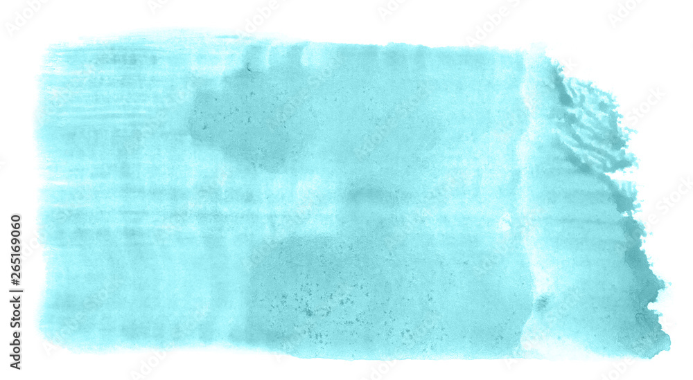 Abstract watercolor background hand-drawn on paper. Volumetric smoke elements. Blue-Green color. For design, web, card, text, decoration, surfaces. Abstract watercolor background hand-drawn on paper. Volumetric smoke elements. Blue-Green color. For design, web, card, text, decoration, surfaces.