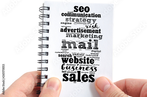 Mail word cloud concept