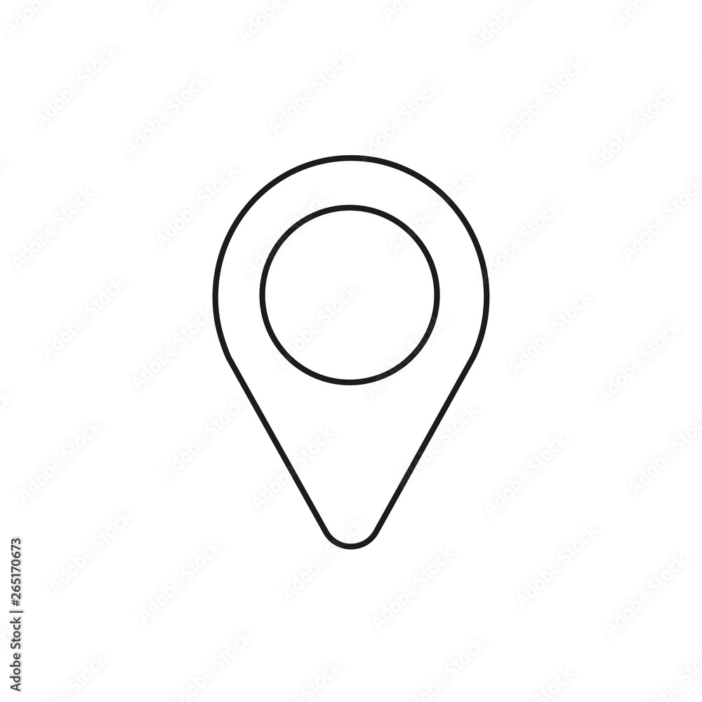Vector icon of placemarker map pointer. Vector icon of placemarker map pointer.