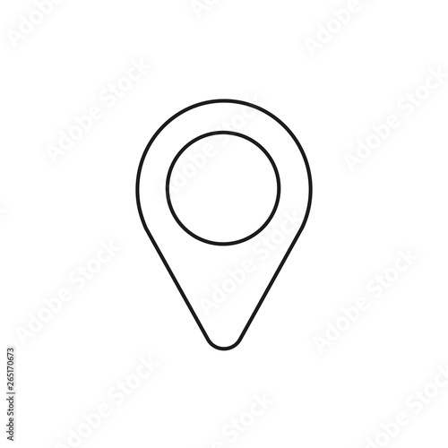 Vector icon of placemarker map pointer.