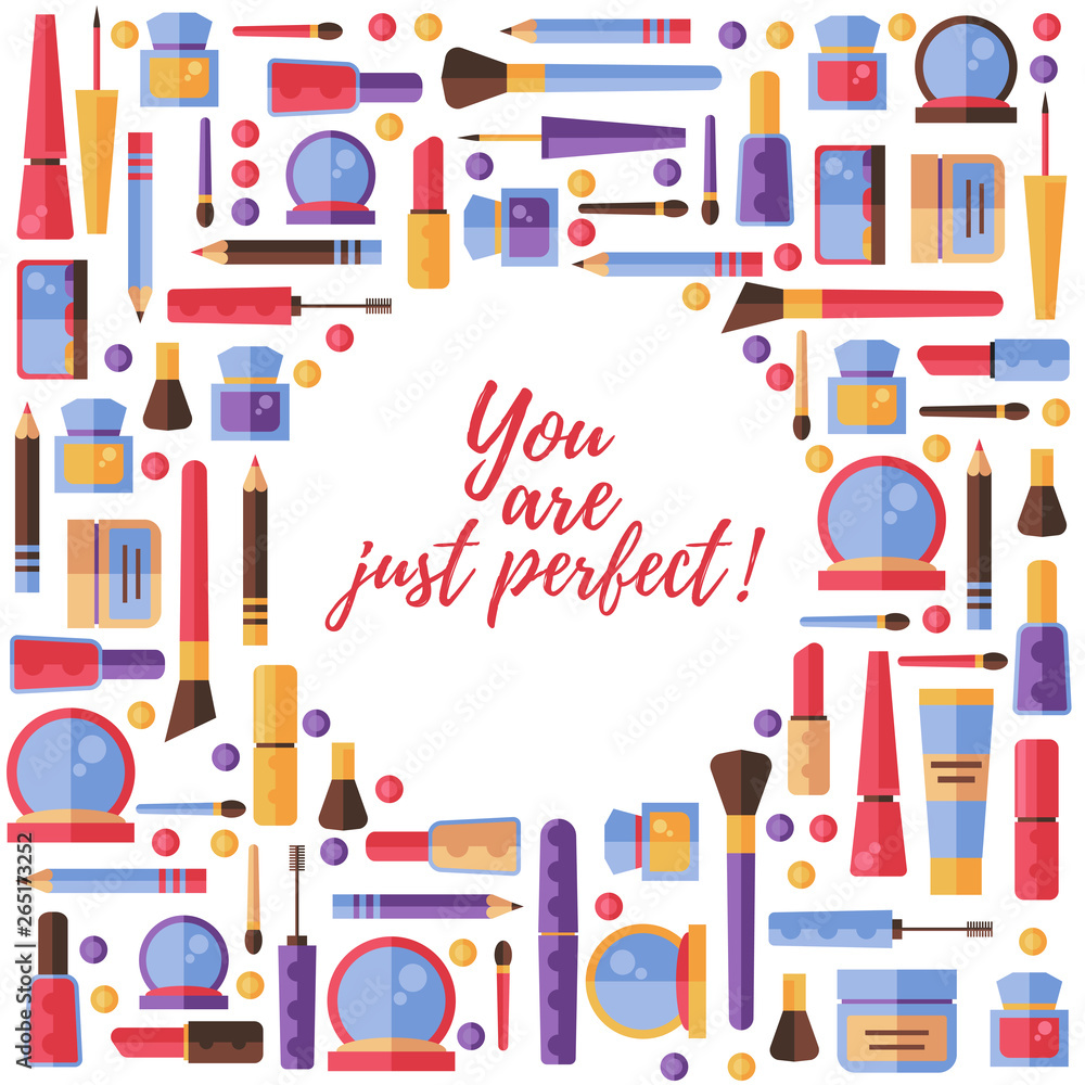 Fototapeta premium Beauty make up cosmetics 