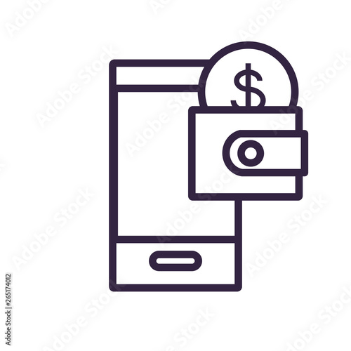 smartphone device with wallet money