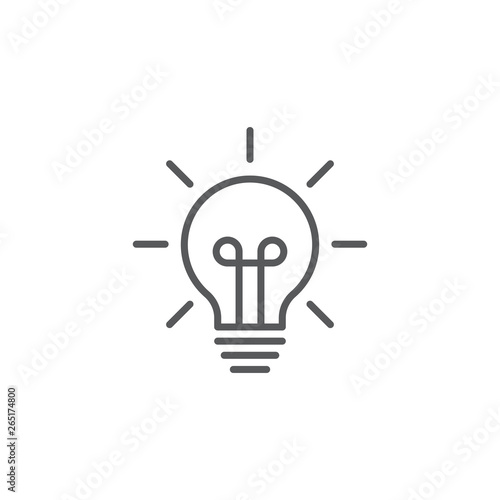 light bulp lamp idea energy symbol icon vector isolated on white