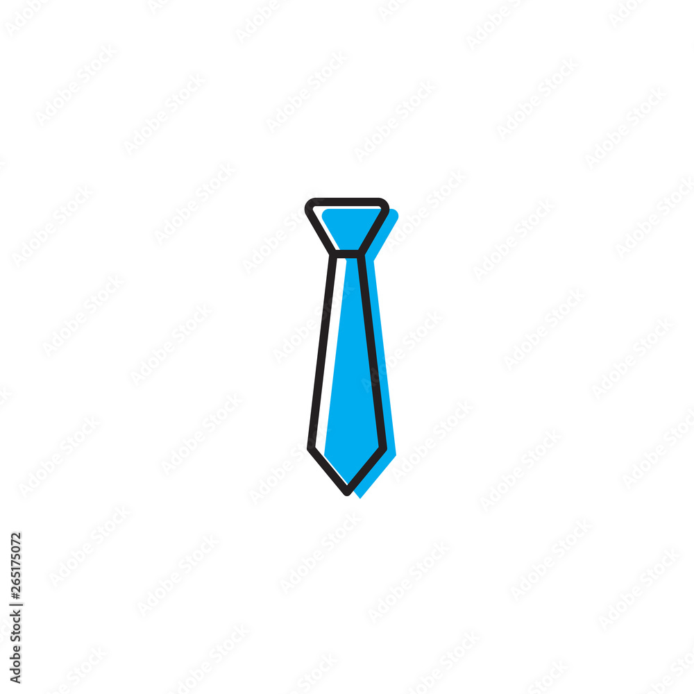 Necktie vector icon, outline vector sign, linear style pictogram isolated on white Necktie vector icon, outline vector sign, linear style pictogram isolated on white
