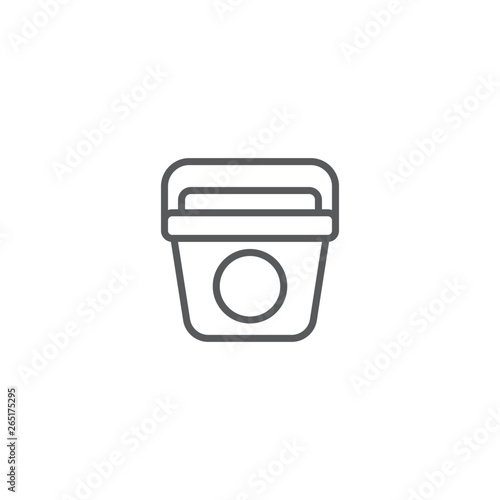 Portable fridge vector icon, Ice cooler simple solid icon isolated on white