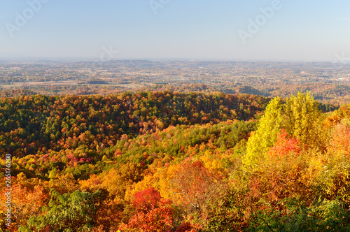 Tennessee Valley from Foothills Parkway West in Autumn