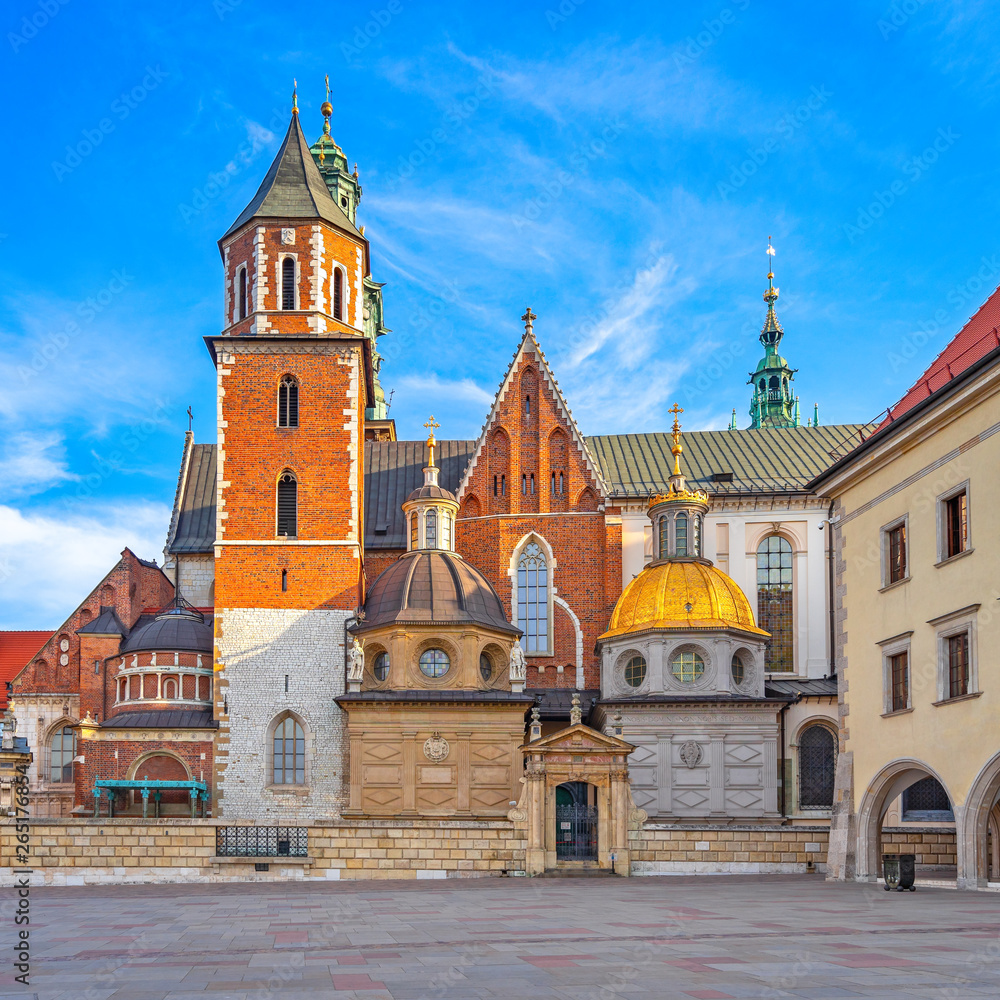 The city of Krakow, Poland, Wawel Castle